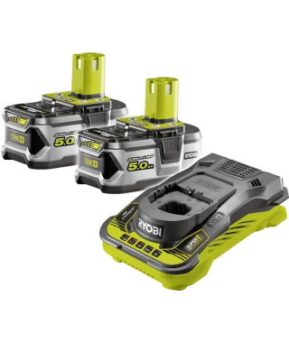 RYOBI 2 batteries 18V 5Ah + chargeur ultra rapide 5,0 A