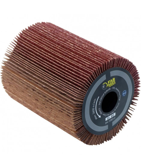 Brosse a lamelles abrasives Ø80mm - L 100mm pour poncer