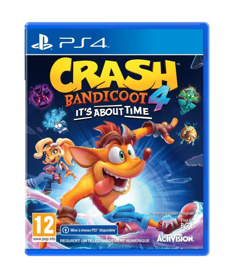 Crash Bandicoot 4 : It's About Time Jeu PS4 (Upgrade Gratuit pour PS5)