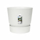 ELHO Pot de fleurs rond Greenville 25 - Extérieur - Ø 24,48 x H 23,31 cm - Blanc