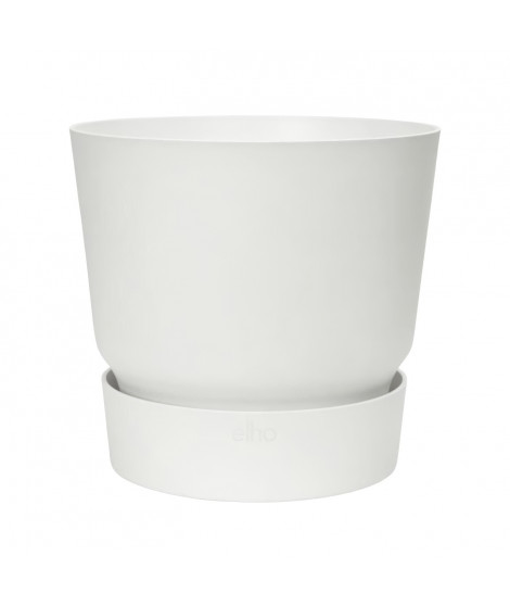 ELHO Pot de fleurs rond Greenville 30 - Extérieur - Ø 29,5 x H 27,8 cm - Blanc