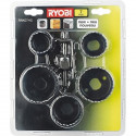 RYOBI Blister 7 pieces scies cloches pour le bois et foret centreur