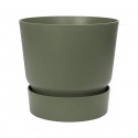 ELHO Pot de fleurs rond Greenville 30 - Extérieur - Ø 29,5 x H 27,8 cm - Vert feuille