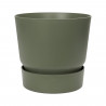 ELHO Pot de fleurs rond Greenville 30 - Extérieur - Ø 29,5 x H 27,8 cm - Vert feuille