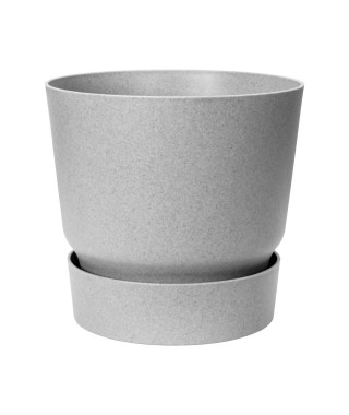 ELHO Pot de fleurs rond Greenville 30 - Extérieur - Ø 29,5 x H 27,8 cm - Gris béton vivant