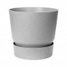 ELHO Pot de fleurs rond Greenville 30 - Extérieur - Ø 29,5 x H 27,8 cm - Gris béton vivant