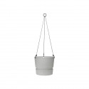 ELHO Pot de fleurs a suspendre Greenville 24 - Extérieur - Ø 23,9 x H 20,3 cm - Gris béton vivant