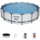 Piscine Hors-sol Tubulaire Bestway Steel Pro Max 457x107 cm Épurateur a Cartouche de 3 028 L/H Bâche et Échelle