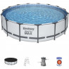 Piscine Hors-sol Tubulaire Bestway Steel Pro Max 457x107 cm Épurateur a Cartouche de 3 028 L/H Bâche et Échelle