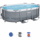 Piscine hors sol Power Steel ovale 305 x 200 x 84 cm, filtre a cartouche, diffuseur Chemconnect