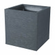 EDA Pot carré Graphit - 39 x 39 x 43 cm - 35 L - Gris anthracite