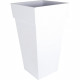 EDA Pot de fleurs XXL Toscane - Carré - 43,3 x 43,3 x H 80 cm - 98 L - Blanc