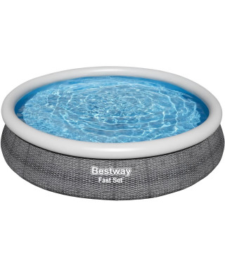 BESTWAY Piscine hors sol Fast Set - Ronde - 366 x 76 cm- Pompe et cartouche de filtration