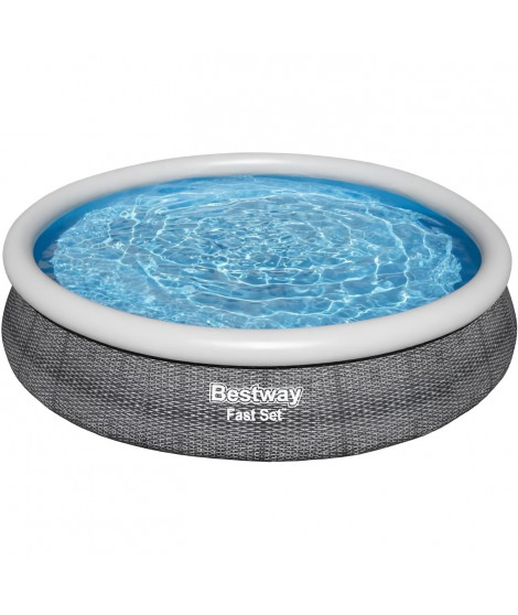 BESTWAY Piscine hors sol Fast Set - Ronde - 366 x 76 cm- Pompe et cartouche de filtration