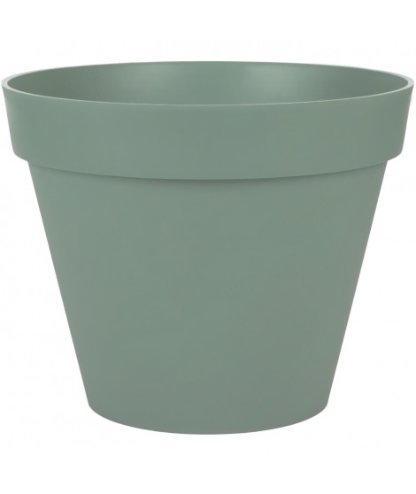 EDA PLASTIQUE - Pot de fleur rond Toscane - Ø 40 x H31 cm - 23 L - Vert laurier