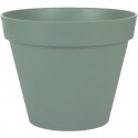 EDA PLASTIQUE - Pot de fleur rond Toscane - Ø 40 x H31 cm - 23 L - Vert laurier