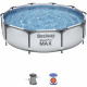 Piscine Hors-sol Tubulaire Bestway Steel Pro Max 305x76 cm Épurateur a Cartouche de 1 249 L/H