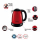 MOULINEX BY540510 Subito Bouilloire électrique, 1,7 L, Inox, Bouilloire sans fil, Base 360°, Niveau d'eau visible- Rouge