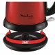 MOULINEX BY540510 Subito Bouilloire électrique, 1,7 L, Inox, Bouilloire sans fil, Base 360°, Niveau d'eau visible- Rouge