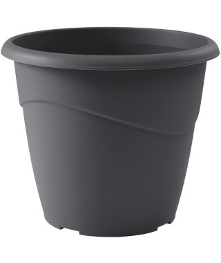 EDA Pot de fleur rond non percé Marina - Ø 40 x H 33,7 cm - 23 L - Gris anthracite