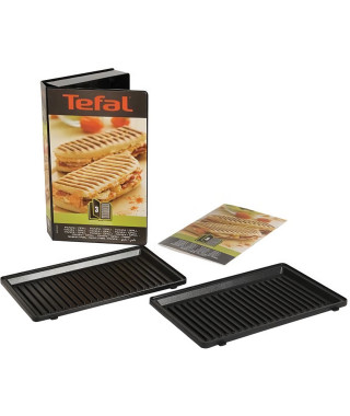 TEFAL Accessoires XA800312 Lot de 2 plaques grill panini Snack Collection