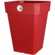 RIVIERA Pot de fleurs carré Soleilla en plastique - 49 x 49 x H 50 cm - 65 L - Rouge