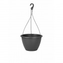 ARTEVASI Pot de fleurs suspendu Algarve - 8 L - 31 x 31 x 20,5 cm - Gris anthracite