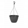 ARTEVASI Pot de fleurs suspendu Algarve - 8 L - 31 x 31 x 20,5 cm - Gris anthracite