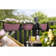 ELHO - Pot de fleurs -  Vibia Campana Easy Hanger Medium - Rose Poussiere - Balcon extérieur - L 24.1 x W 36 x H 26.5 cm