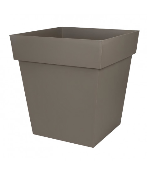 EDA Pot carré Toscane - 50 cm - 87 L - Taupe