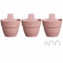 ELHO - Pot de fleurs -  Vibia Campana Foret Vertical Set/3 - Rose Poussiere - Balcon extérieur - L 17.1 x W 20.7 x H 29.7 cm