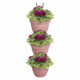 ELHO - Pot de fleurs -  Vibia Campana Foret Vertical Set/3 - Rose Poussiere - Balcon extérieur - L 17.1 x W 20.7 x H 29.7 cm