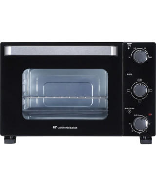 CONTINENTAL EDISON CEMF22B - Minifour électrique 22L noir - 1300W - Rotissoire, Convection naturelle