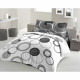 LOVELY HOME Parure de couette Coton AUDACE - Anthracite - 200x200 cm