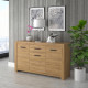 HAVANNA Buffet bas classique décor chene vieilli - L 161 cm