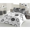 LOVELY HOME Parure de couette Coton AUDACE - Anthracite - 240x260 cm