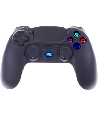 Manette Sans Fil Noire avec Prise Jack pour casque et boutons lumineux pour PS4