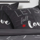 TODAY Parure de lit Coton Love - 2 personnes - 240 x 260 cm - Imprimé Gris