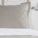 TODAY Charlie Parure de lit Coton 1 personne - 140 x 200 cm - Bicolore Blanc et Beige