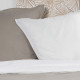 TODAY Charlie - Parure de lit - Coton - 2 personnes - 220 x 240 cm - Bicolore Blanc et Beige