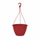 ARTEVASI Pot de fleurs suspendu Algarve - 8 L - 31 x 31 x 20,5 cm - Rouge foncé