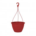 ARTEVASI Pot de fleurs suspendu Algarve - 8 L - 31 x 31 x 20,5 cm - Rouge foncé