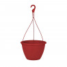 ARTEVASI Pot de fleurs suspendu Algarve - 8 L - 31 x 31 x 20,5 cm - Rouge foncé