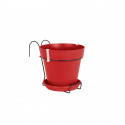 ARTEVASI Pot de fleurs Capri pour balcon - 4 L - 20 x 20 x 18,9 cm - Rouge foncé