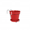 ARTEVASI Pot de fleurs Capri pour balcon - 4 L - 20 x 20 x 18,9 cm - Rouge foncé