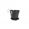 ARTEVASI Pot de fleurs Capri pour balcon - 4 L - 20 x 20 x 18,9 cm - Gris anthracite