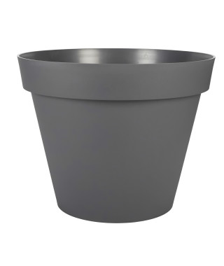 EDA Pot de fleur rond Toscane - Ø 60 x H 47 cm - 76 L - Gris anthracite