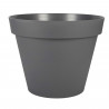 EDA Pot de fleur rond Toscane - Ø 60 x H 47 cm - 76 L - Gris anthracite