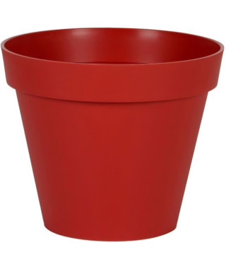 EDA Pot de fleur rond Toscane - Ø 40 x H 32 cm - 23 L - Rouge rubis