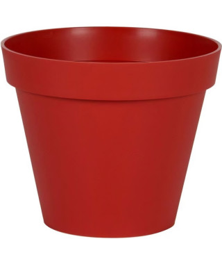 EDA Pot de fleur rond Toscane - Ø 48 x H 40 cm - 43 L - Rouge rubis